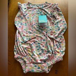 NWT Posh Peanut Estelle Ruffled Long Sleeve Bubble Romper